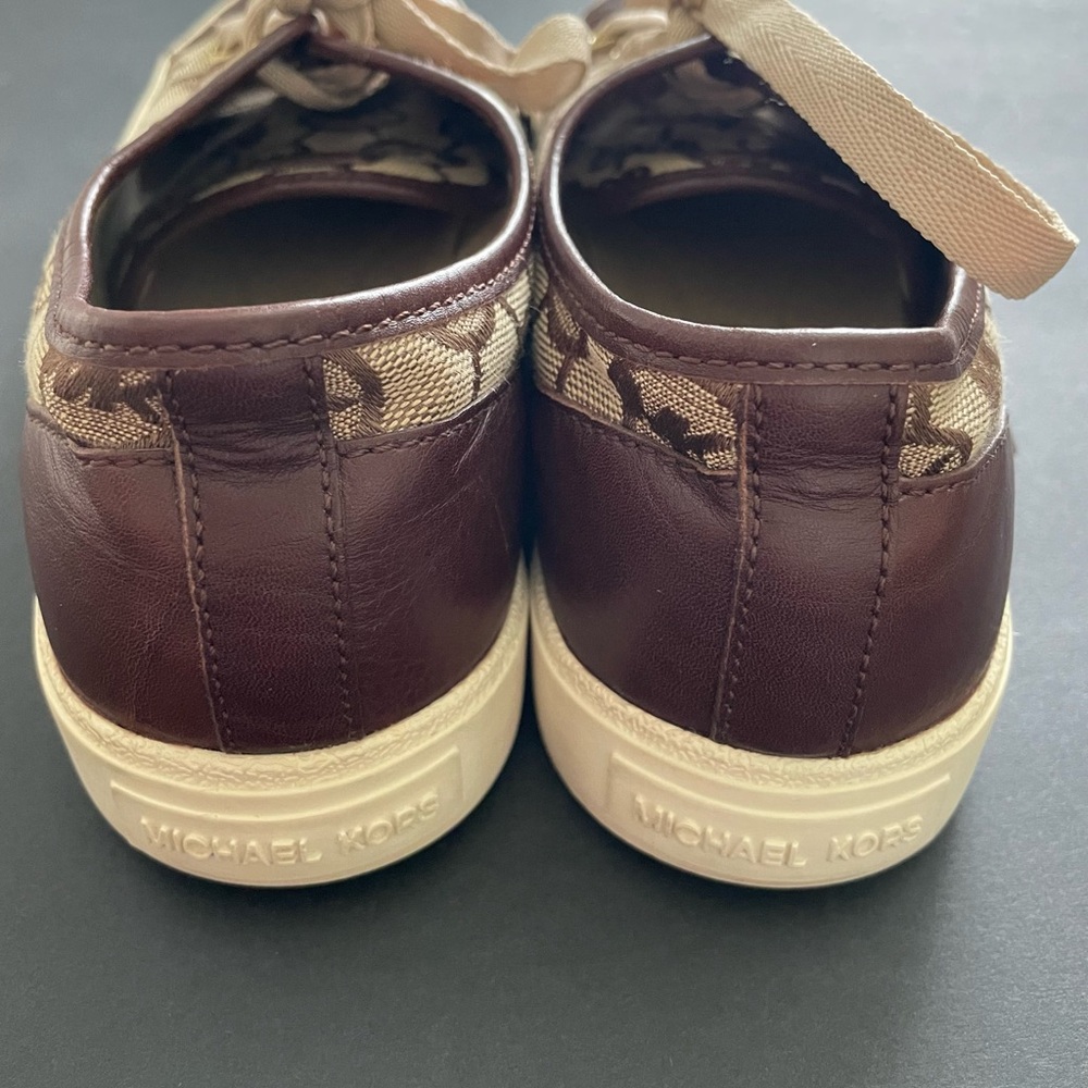 MICHAEL KORS  Tan and Brown Women's Sneakers Size 7.5 - Picture 6 of 9